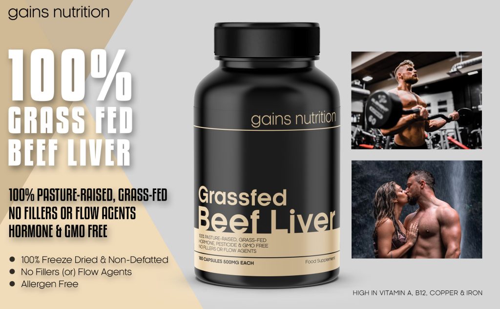 Grass-Fed Desiccated Beef Liver Capsules, 500mg Each