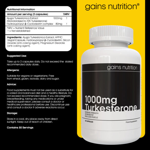 Turkesterone Nutritional Information