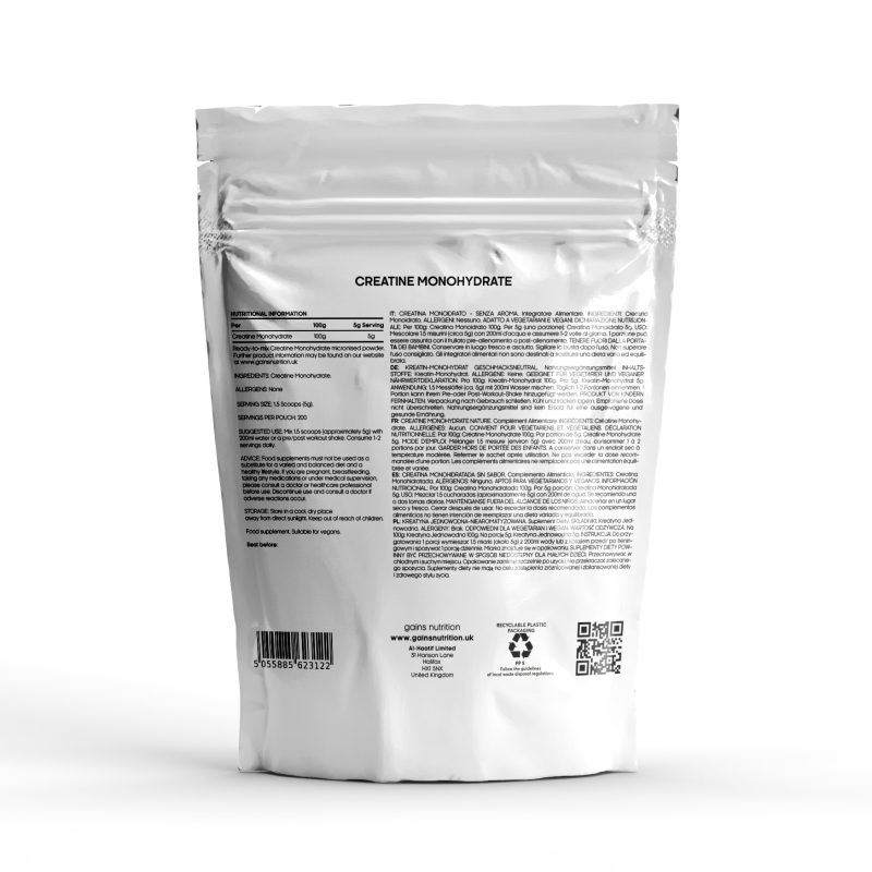 Creatine Monohydrate Powder - 1KG