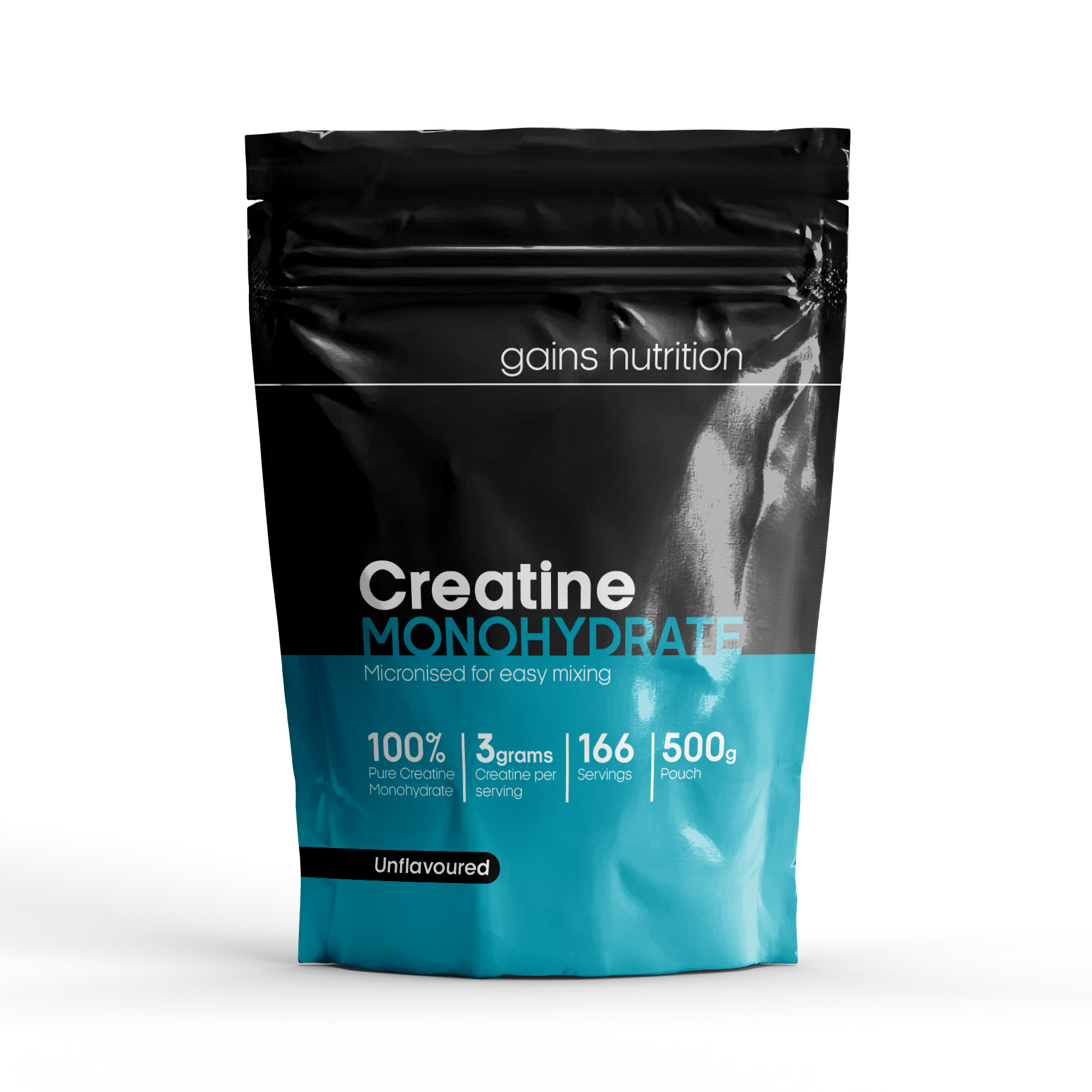 Gains Nutrition Creatine Monohydrate Powder - 166 Servings.