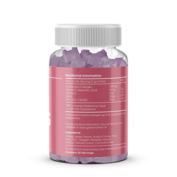 Collagen Gummies 1000mg - Nutritonal Information