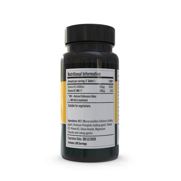 High Strength Vitamin D3 + K2 Tablets